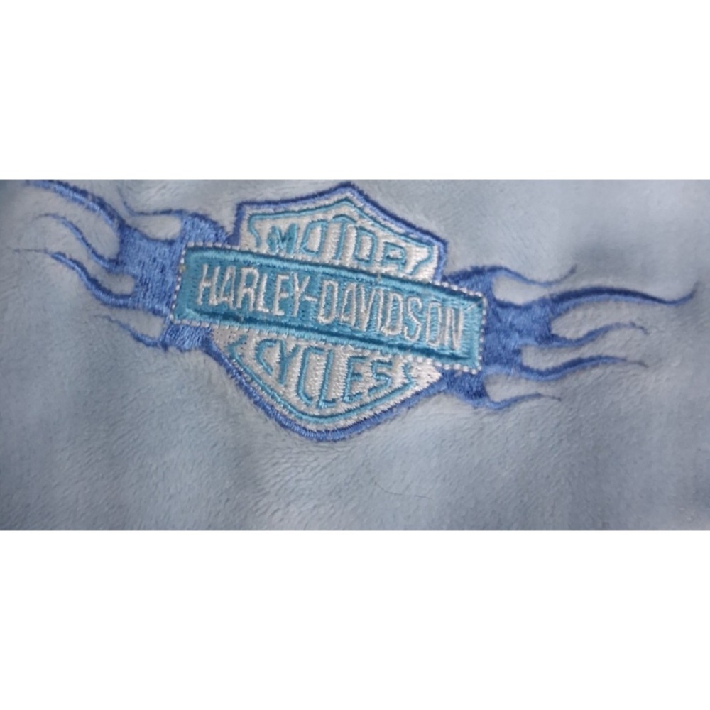 Harley-Davidson Baby Security Blanket Lovey Dog Blue/Brown Embroidered 13.5 in - Picture 8 of 8